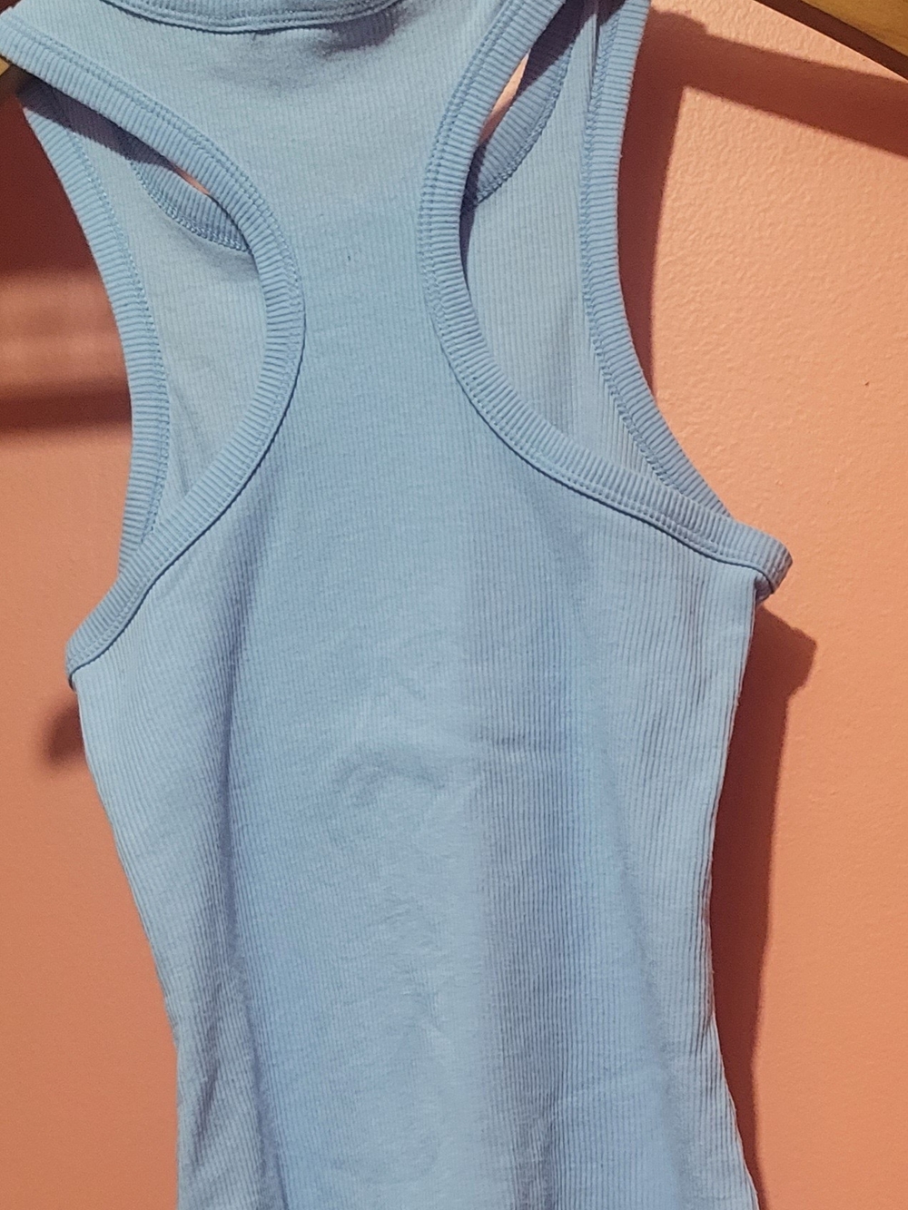 Vero Moda Light Blue Ribbed Racerback Tank - Picture 2 of 2
